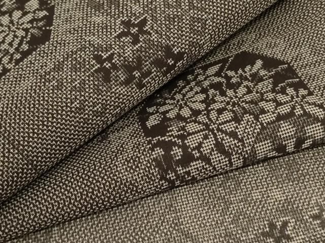 平和屋着物＊夏物 本場大島紬 夏大島 花絵皿文 正絹 jd