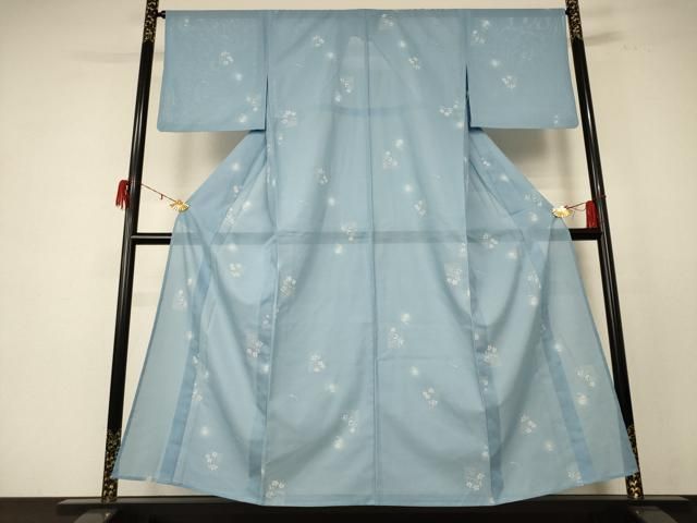 平和屋着物＊夏物 小紋 絽 草花文 暈し染め やまと誂製 洗える着物 jd