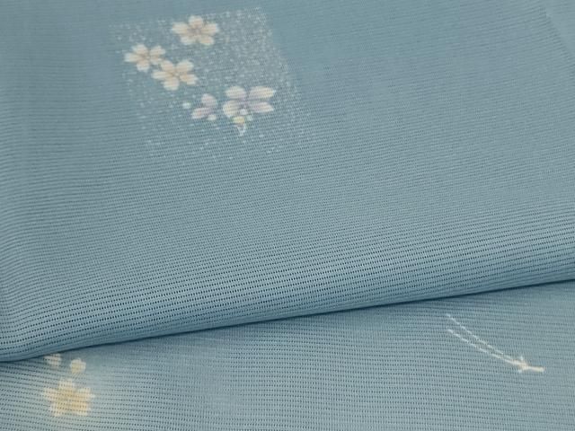  平和屋着物＊夏物 小紋 絽 草花文 暈し染め やまと誂製 洗える着物 jd 小紋 着物