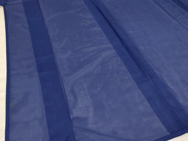  平和屋着物＊夏物 色無地 絽 鉄紺色 洗える着物 jd 色無地 着物