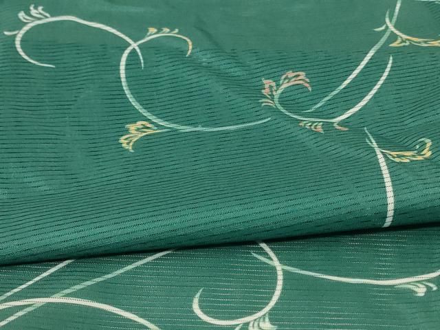  平和屋着物＊夏物 小紋 絽 唐草文 洗える着物 ♥ jd 小紋 着物