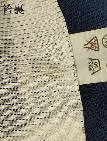  平和屋着物＊夏物 色無地 絽 藍鉄色 洗える着物 jd 色無地 着物