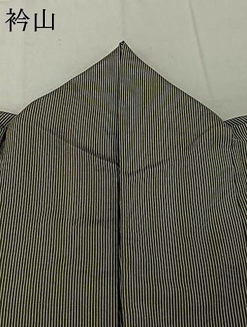  平和屋着物▽お召 単衣 縞 ロング丈 正絹 jh 紬 着物