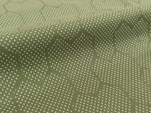  平和屋着物▽お召 単衣 毘沙門亀甲 正絹 jh 紬 着物