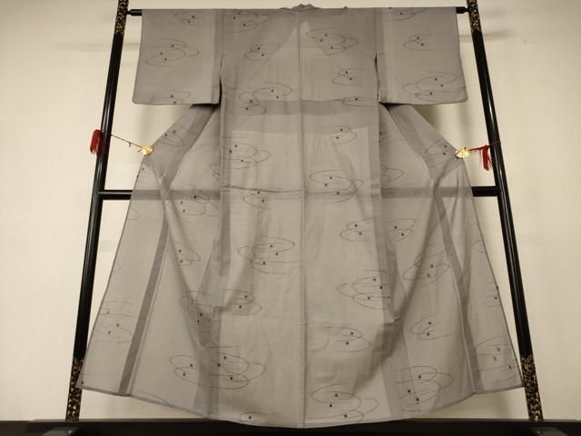 平和屋着物＊夏物 小紋 紗 流水文 jd