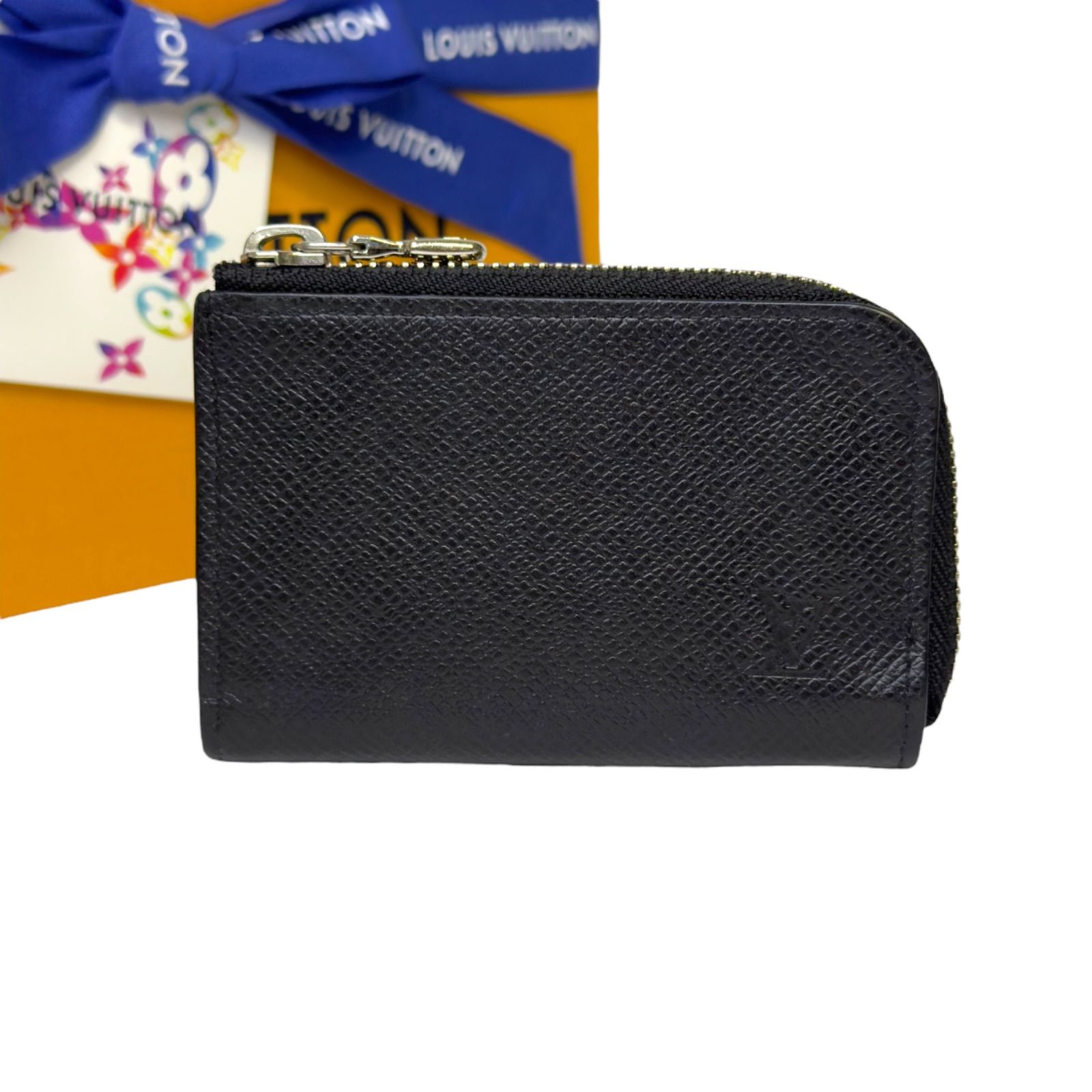 ルイヴィトン タイガ ポルトモネ ジュール コインケース 小銭入れ 財布 L字ファスナー レザー アルドワーズ ブラック系