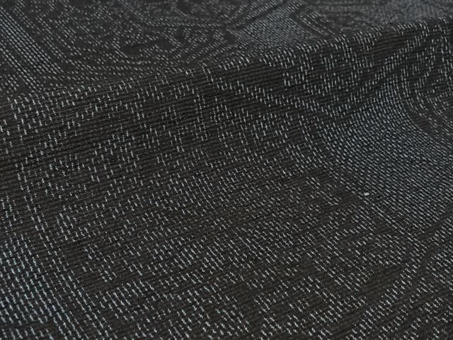  平和屋着物▽結城紬 単衣 亀甲花文 正絹 jh 紬 着物