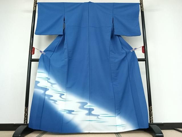 平和屋着物▽色留訪問着 単衣 霞文 暈し染め 洗える着物 jh