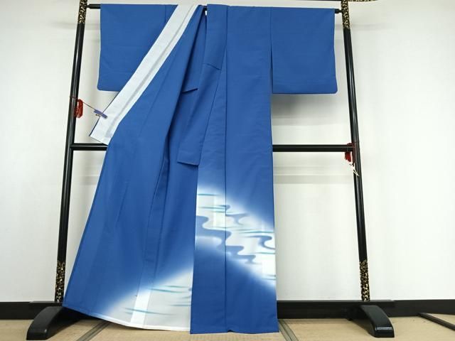 平和屋着物▽色留訪問着 単衣 霞文 暈し染め 洗える着物 jh