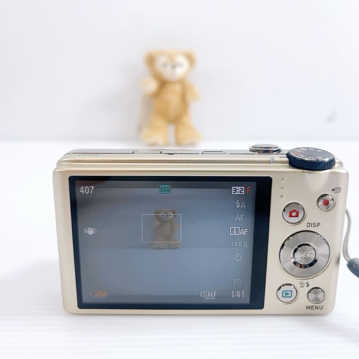 H-389 CASIO EXILIM EX-H 30 ゴールド 動作品 コンパクトデジタルカメラ 12.5倍ズーム 1610万画素 バッテリー付