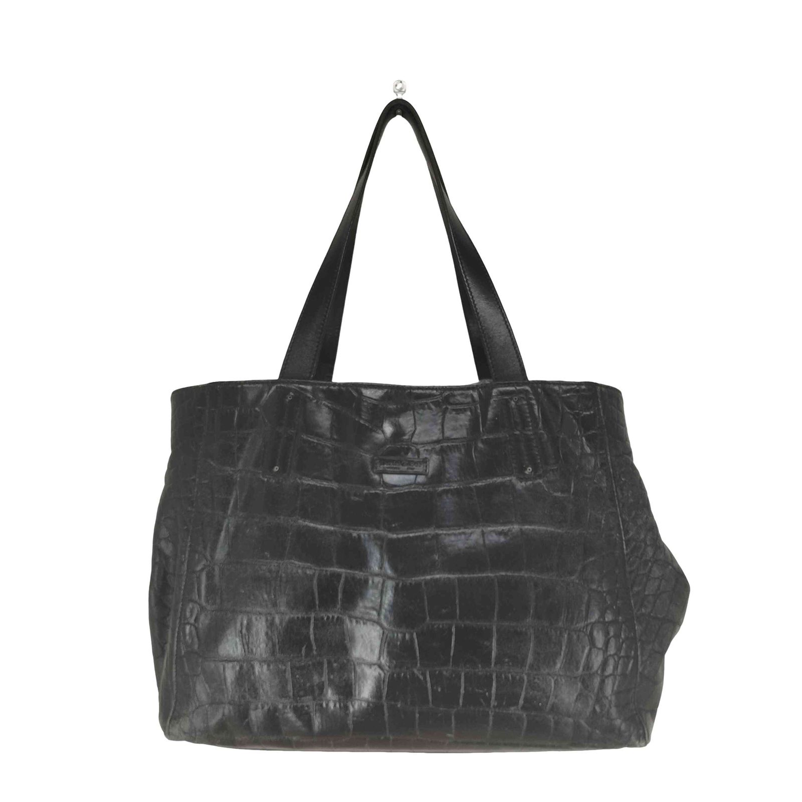 ダニエル&ボブ　クロコ型押しレザートートバッグ Daniel&Bob レザートートバッグ クロコ型押し 黒 ダニエル&ボブ クロコ