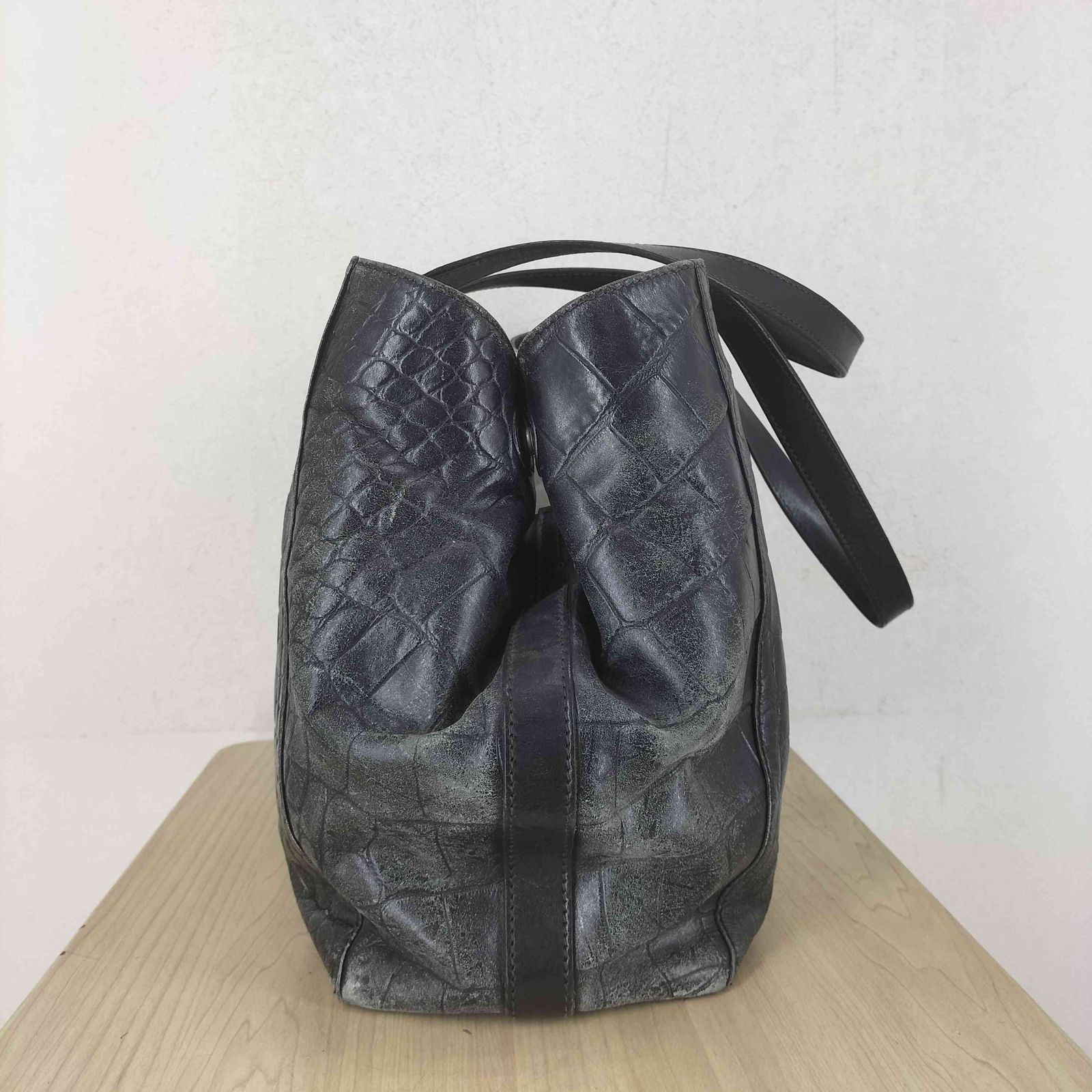 ダニエルアンドボブ Daniel＆Bob クロコ型押しトートバッグ メンズ