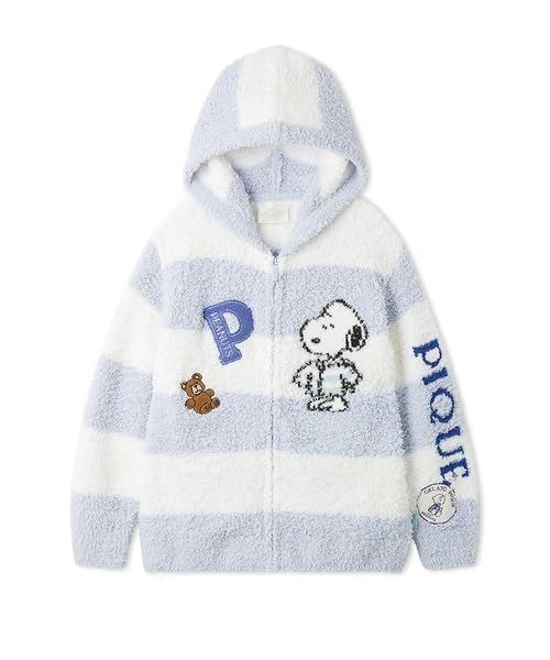 gelato pique ジェラート ピケ PEANUTS UNISEX オリジナルアート ジャガードパーカ レディース m