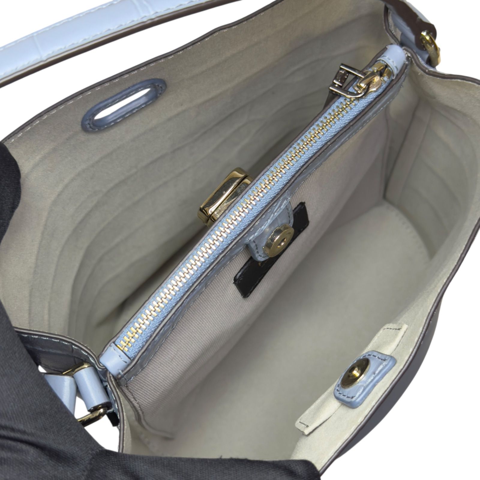 FURLA フルラ ダナエ クロコ型押し 2way バケツ型 ショルダーバッグ 