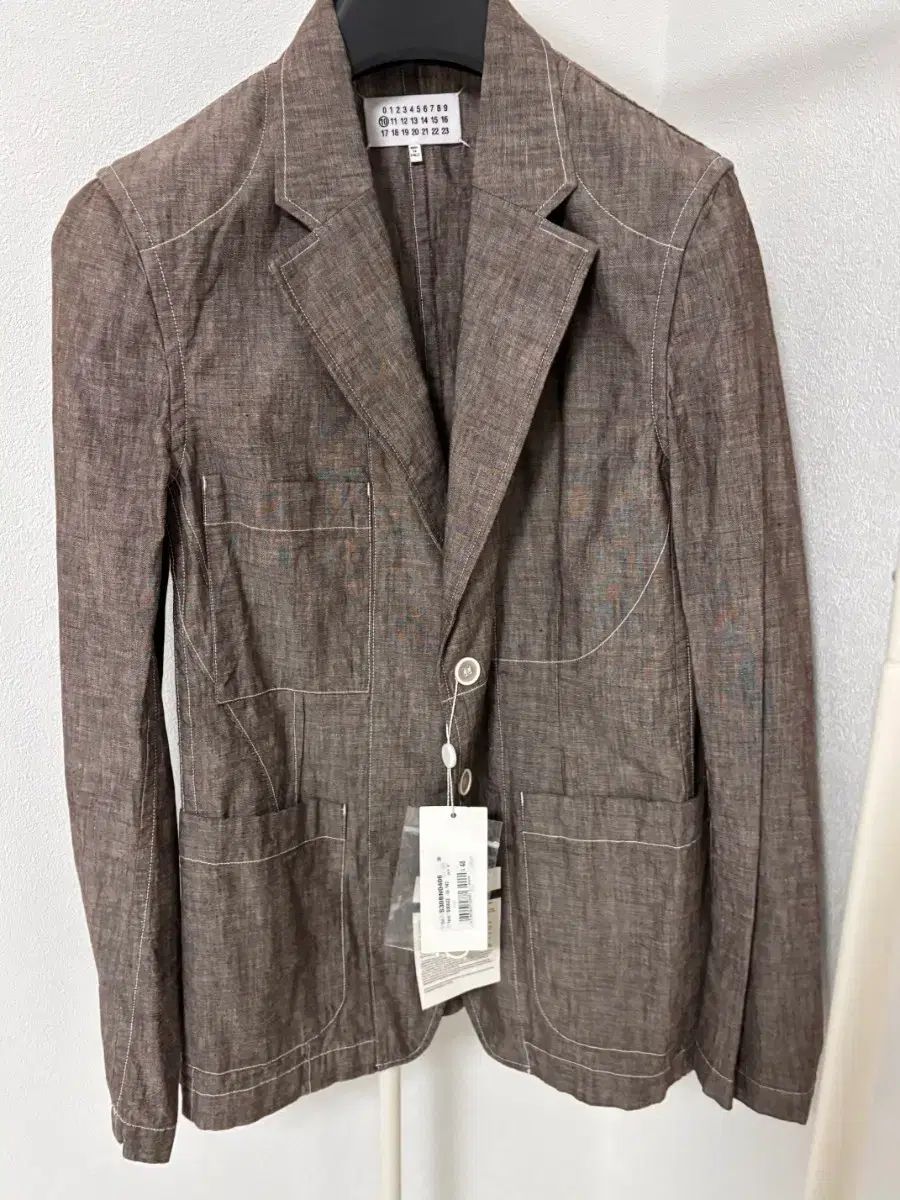 メゾンマルジェラ ブラウン リネン ブレーザー