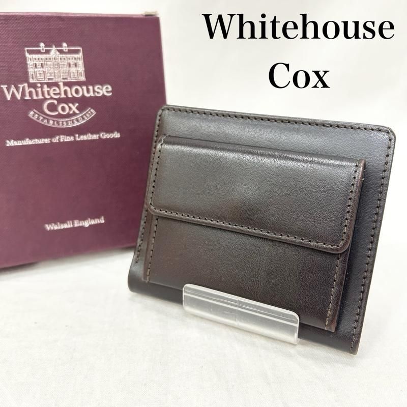 ホワイトハウスコックス 二つ折り財布 コンパクトウォレット レザー ブラウン イングランド製 メンズ ISItems 古着