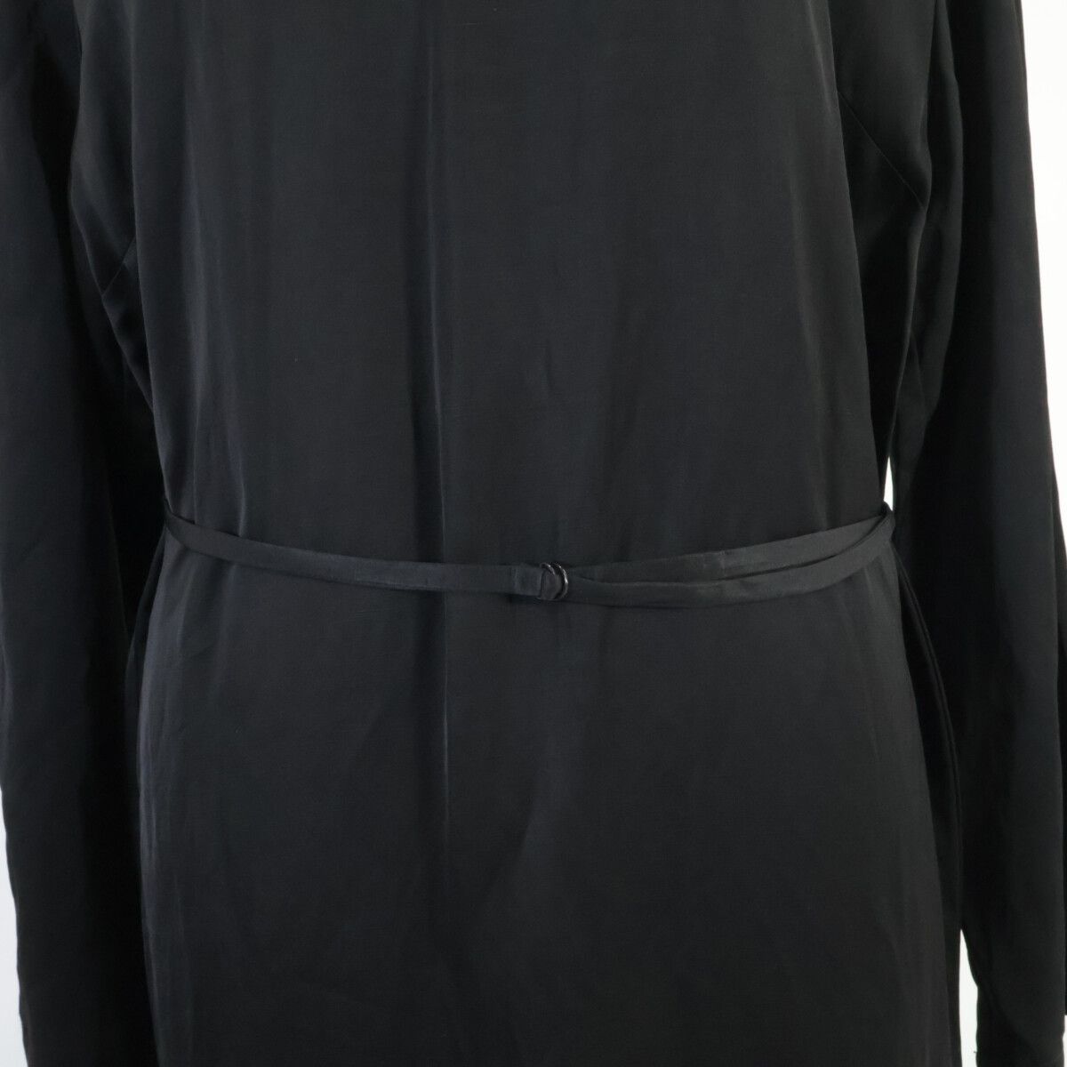 CHRISTIAN WIJNANTS クリスチャンワイナンツ ﾌﾞﾗｯｸ ﾍﾞﾙﾄ付き ｽﾘｯﾄ ﾛﾝｸﾞ