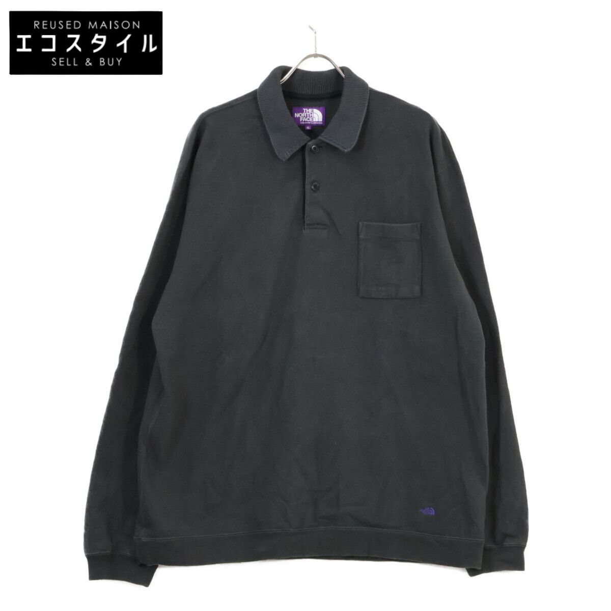 THE NORTH FACE ノースフェイス 24 ss ﾌﾞﾗｯｸ ﾌｨｰﾙﾄﾞ ﾛﾝｸﾞ ｽﾘｰﾌﾞ ﾎﾟｹｯﾄ ﾎﾟﾛｼｬﾂ XL