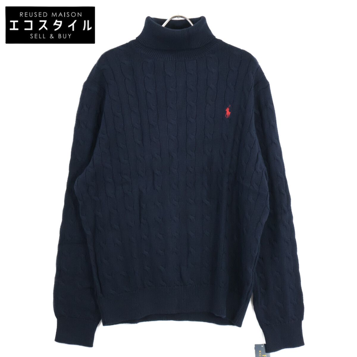 POLO RALPH LAUREN ポロ ラルフローレン ﾈｲﾋﾞｰ ｹｰﾌﾞﾙﾆｯﾄ ｾｰﾀｰ XXL