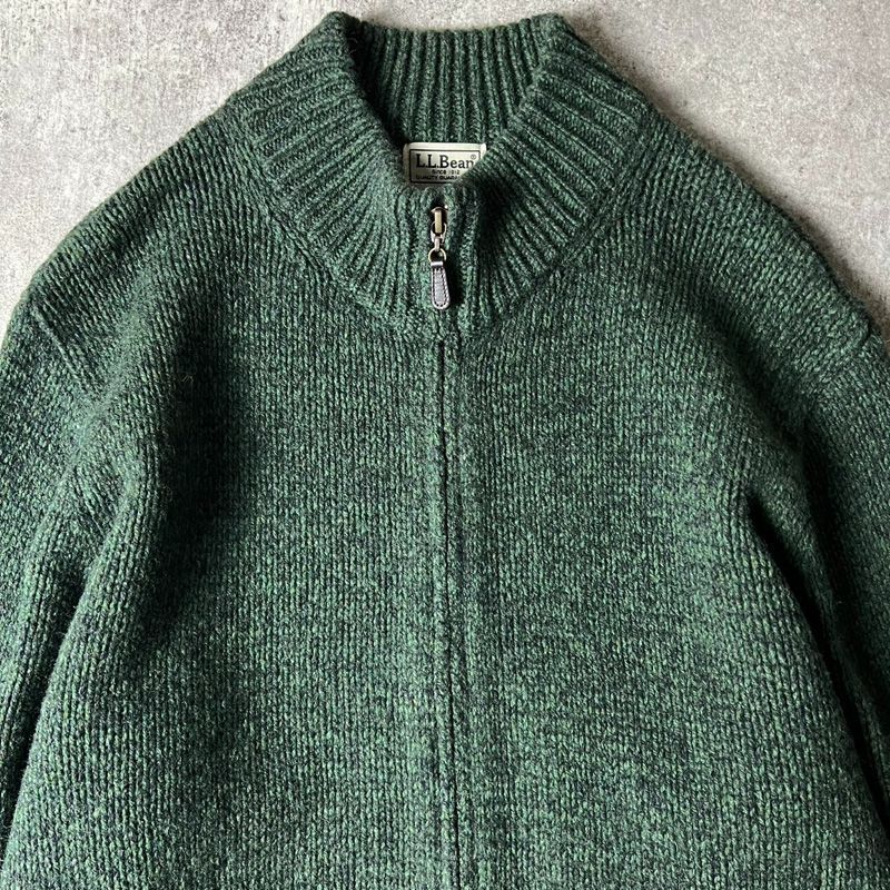 LLBean ラムウール ドライバーズ ニット カーディガン XL / エルエル 