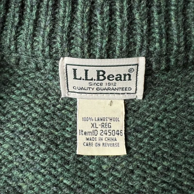 LLBean ラムウール ドライバーズ ニット カーディガン XL / エルエル 