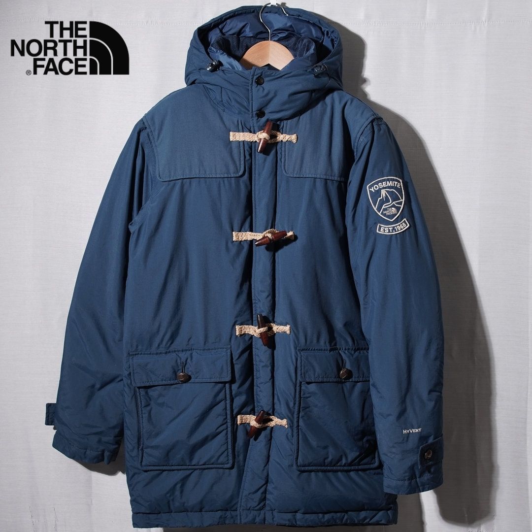 ノースフェイス THE NORTH FACE ダウン コート L ネイビー ダウンコート ハイベント HYVENT ロゴ刺繍 テック系 オーバーサイズ ストリート 古着 Y 099