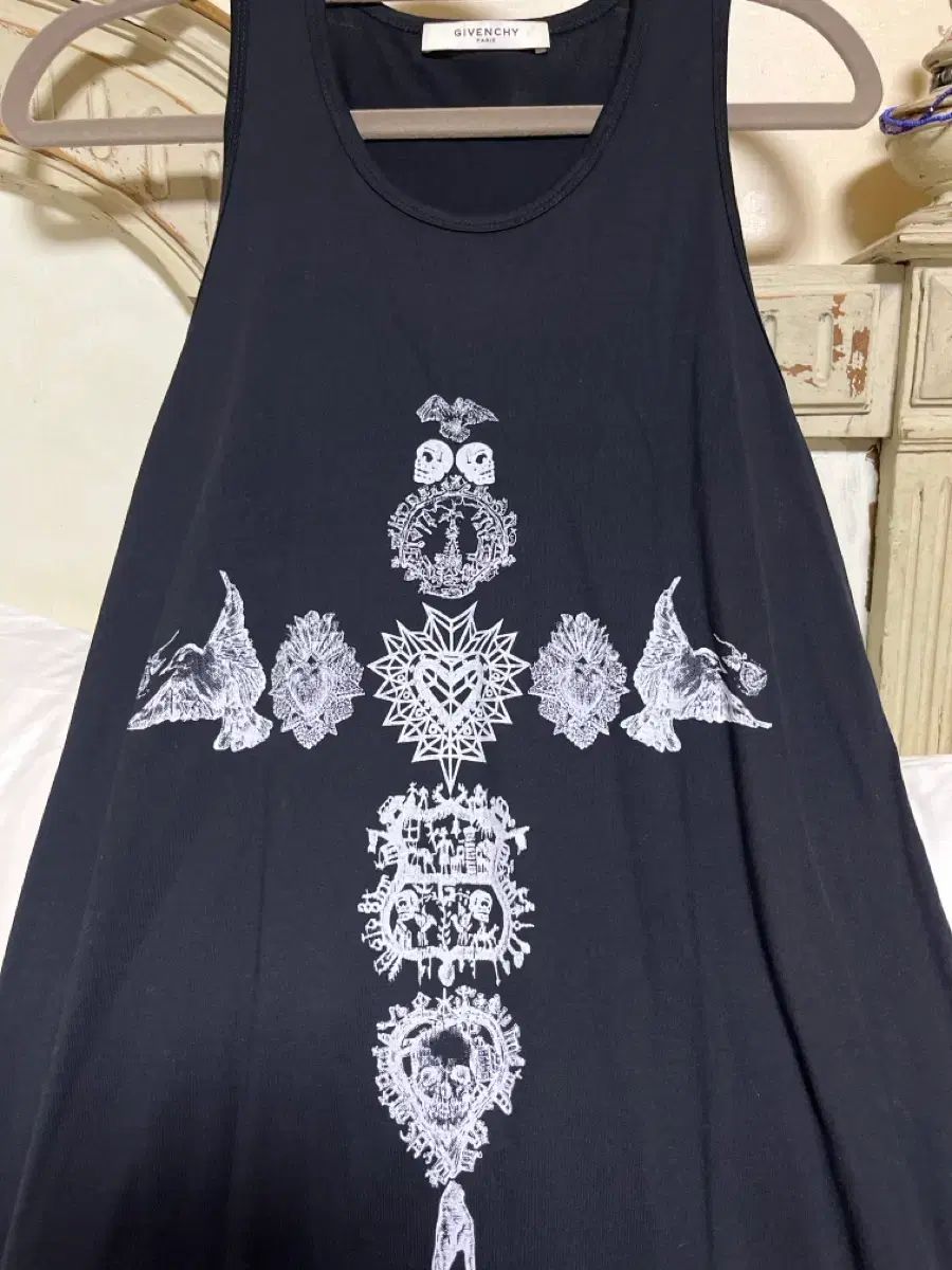 ジバンシィ ブラック プリンティング キャミソールワンピース