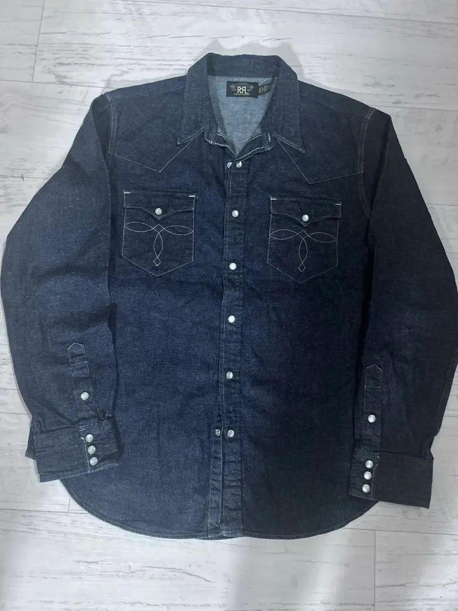 RRA ダブルアールエル ウェスタン デニム シャツ ブラック LYNN 処理 XL