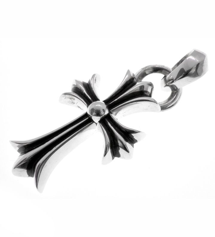 クロムハーツ CHROME HEARTS CH CRS SML W BALE スモールCH クロス ベイル Wベイル シルバー ネックレス トップ s 5142