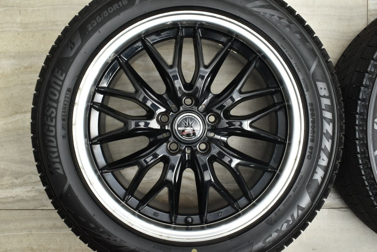 バリ溝 ロクサーニマルチフォルケッタ 18 in 7 5 J 40 PCD 114 3 ブリザックVRX 235 50 R アルファード ヴェルファイア V 37スカイライン
