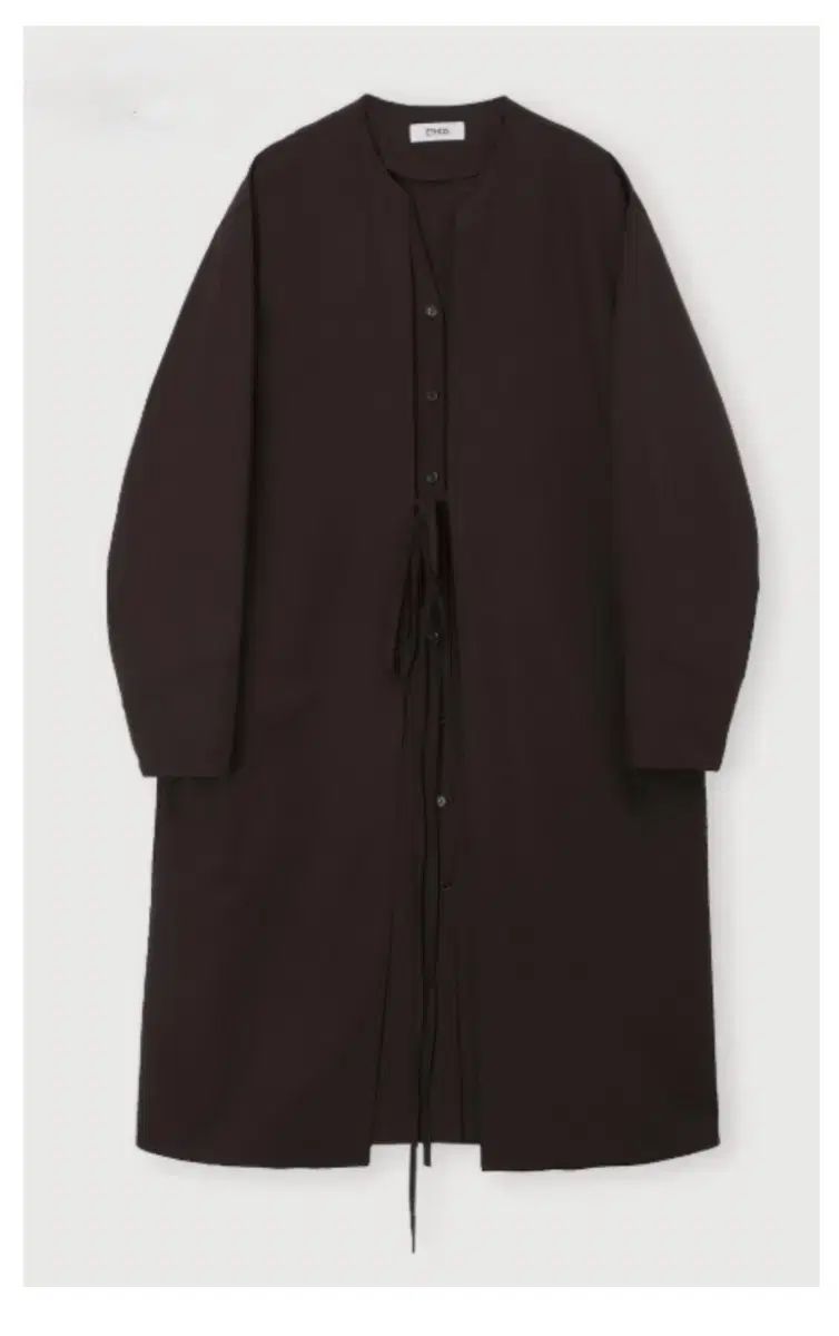 Ethos ストラップ シャツ ドレス PURPLE ブラウン