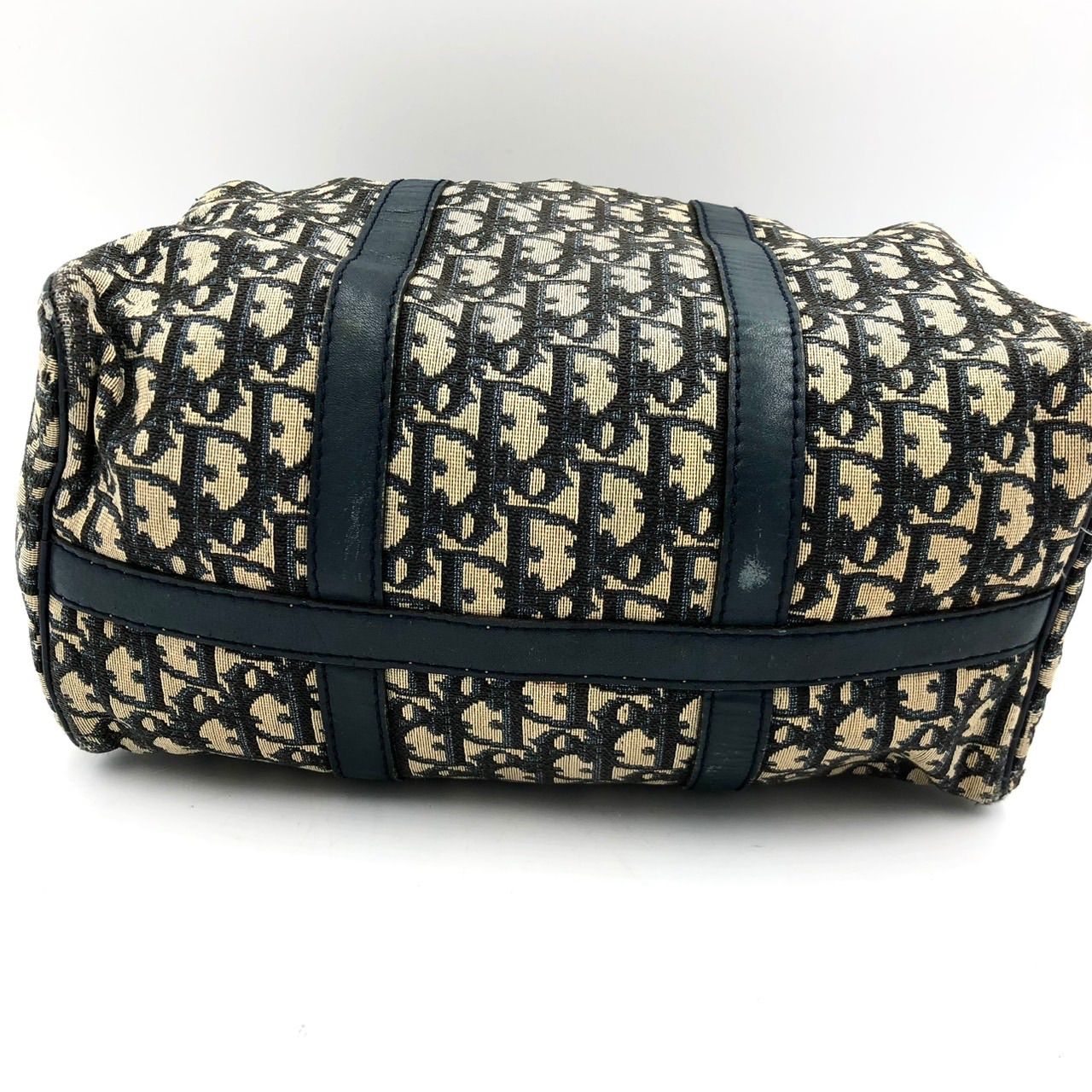 ディオール Christian Dior トロッター ミニボストンバッグ 紺