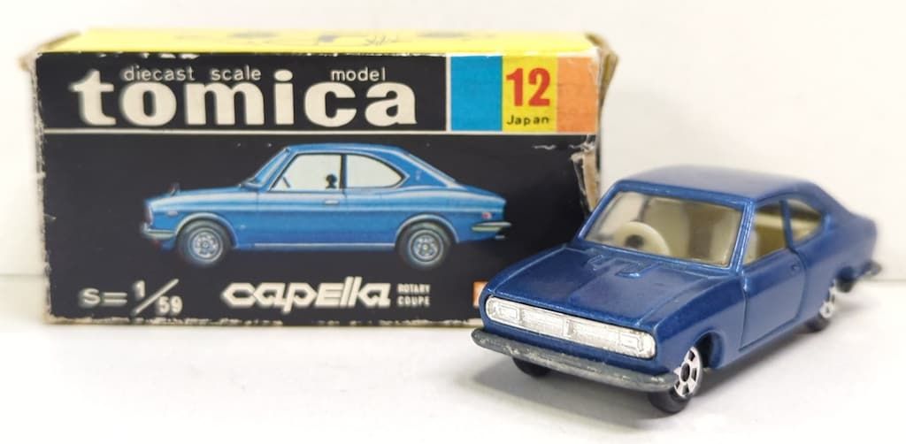 トミー トミカ黒箱 香港トミカ カペラ ロータリークーペ 青メタリック アイボリー内装 1 Bホイール 12
