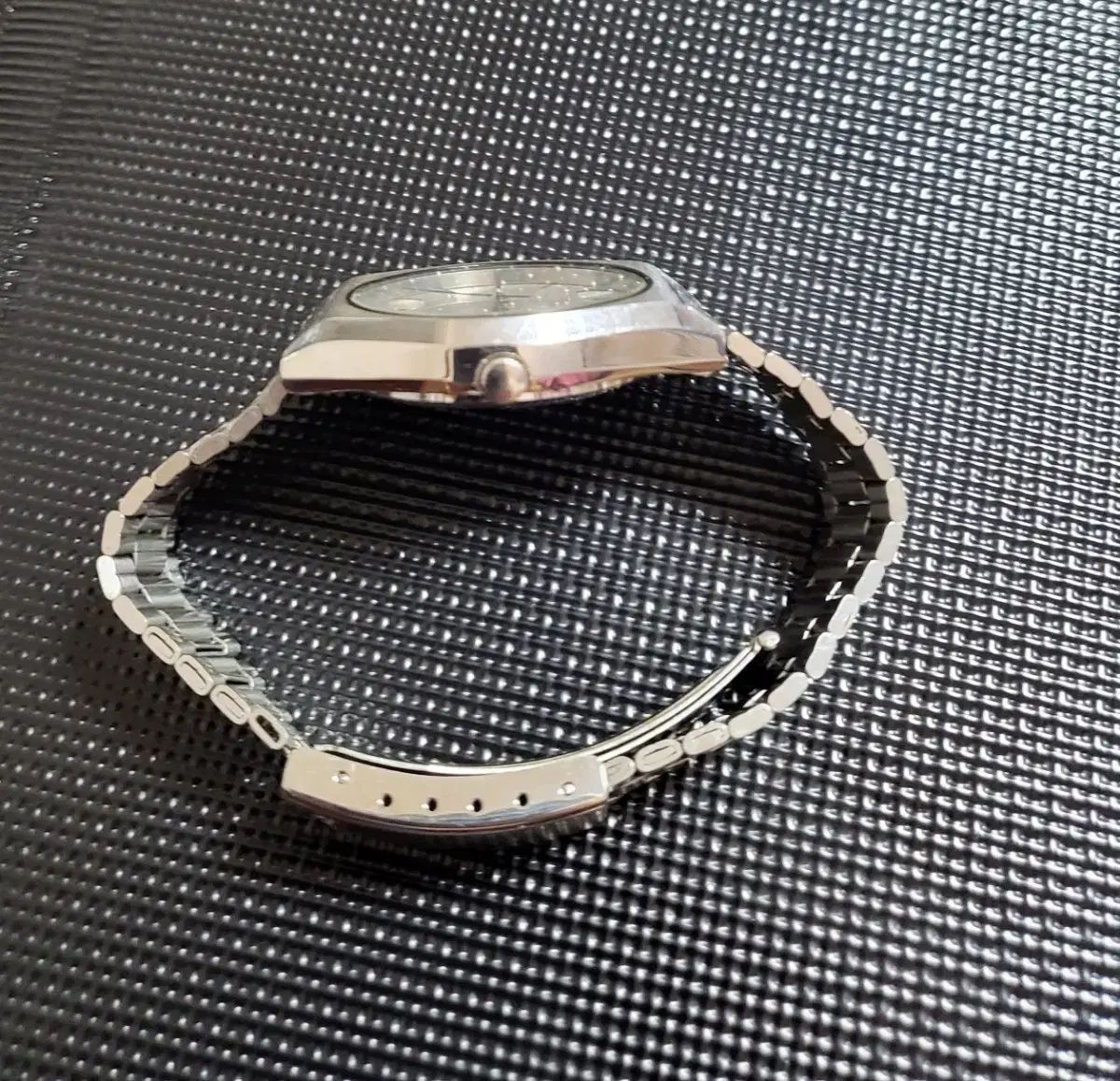 セイコー 7123 7080 QZ シルバー ムーン版 メンズ リストウォッチ