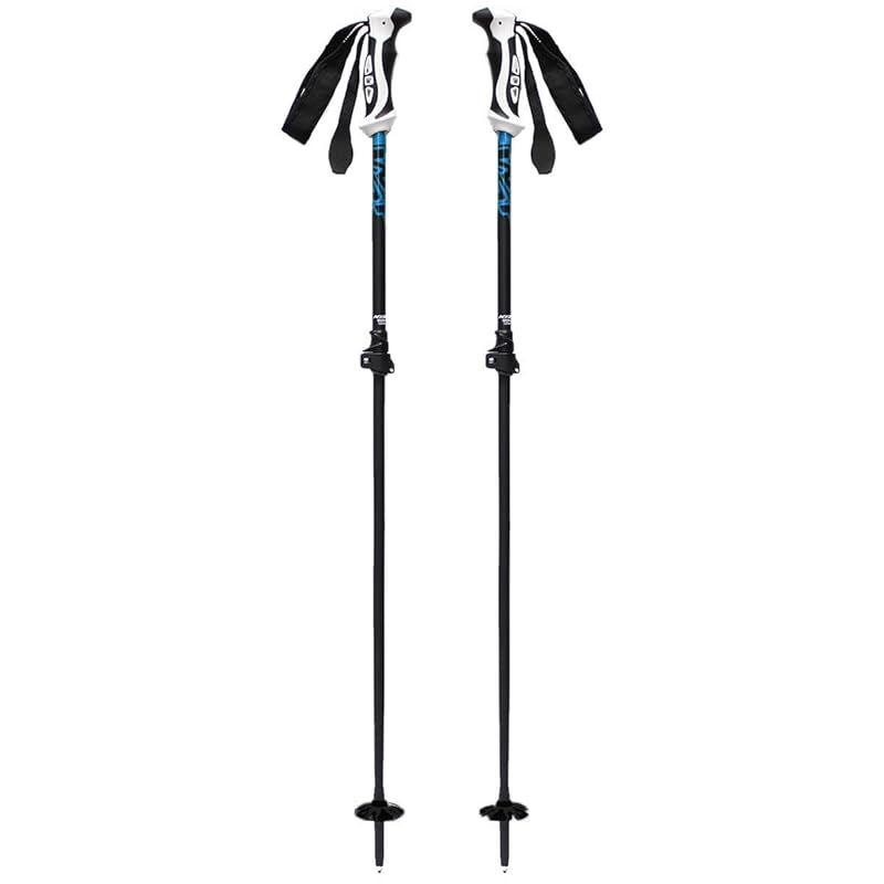 Websports オリジナル スキーポール プロシード TL アルミ ブラック×ブルー KPAI-OSW 03 2段伸縮式 100～125 cm ウェブスポ＆キザキ コラボデザイン キザキ ストック