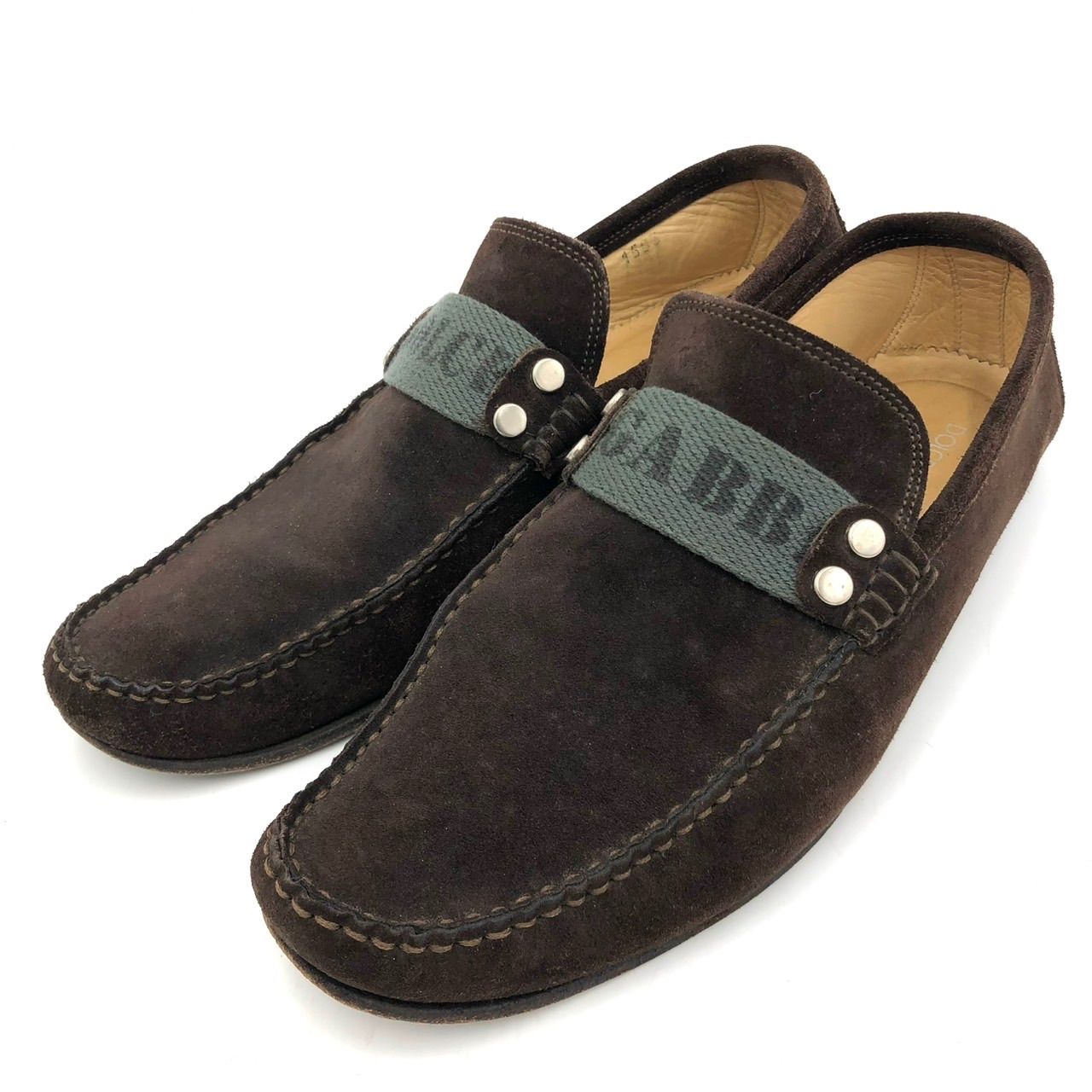 ドルチェ-ガッバーナ スエード ローファー 6.5 茶 25 cm D-G ドライビングシューズ