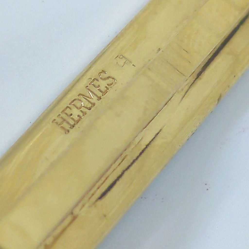 エルメス エマイユ 七宝焼 ネクタイピン ブラック ゴールドカラー