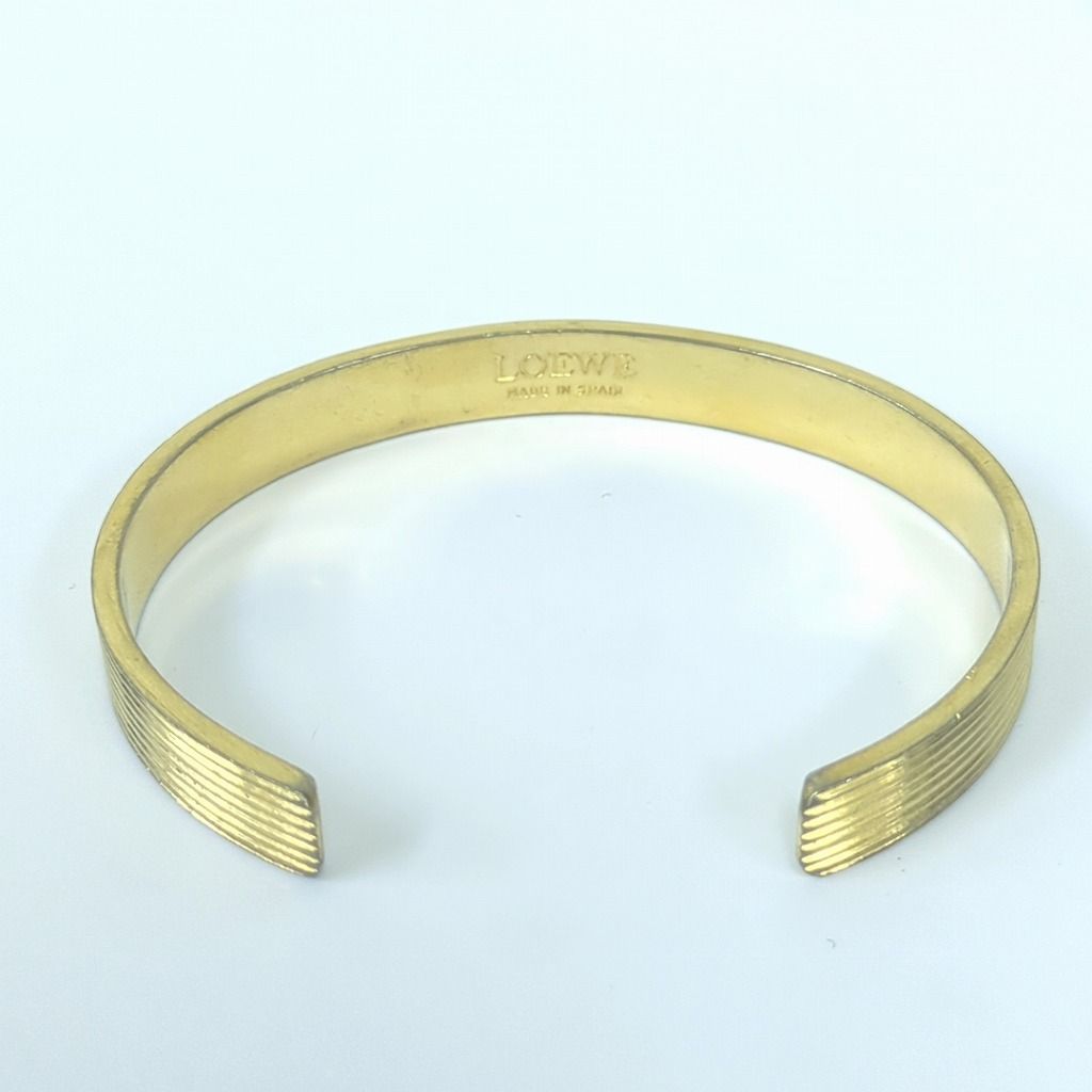ロエベ アナグラムロゴ バングル ブレスレット ヴィンテージ ゴールド