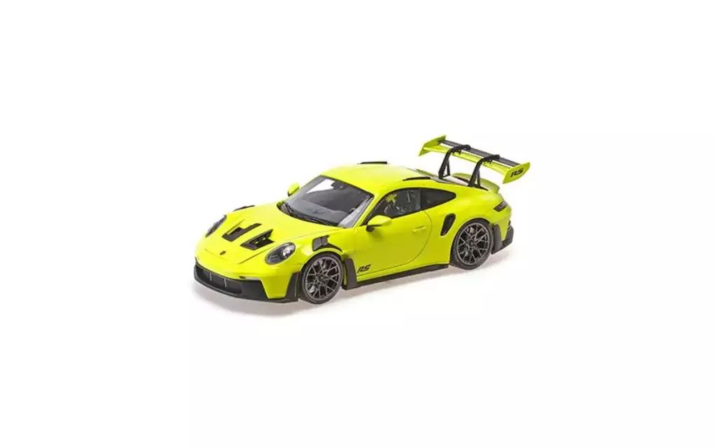 ミニカー 1 18 ポルシェ 911 992 GT 3 RS 2025 アシッドグリーン ブラックホイール