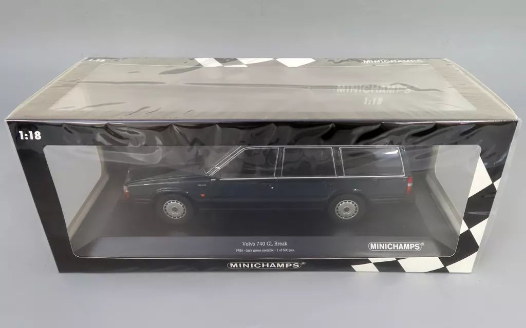 ミニカー 1 18 ボルボ 740 GL ブレーク 1986 ダークグリーンメタリック