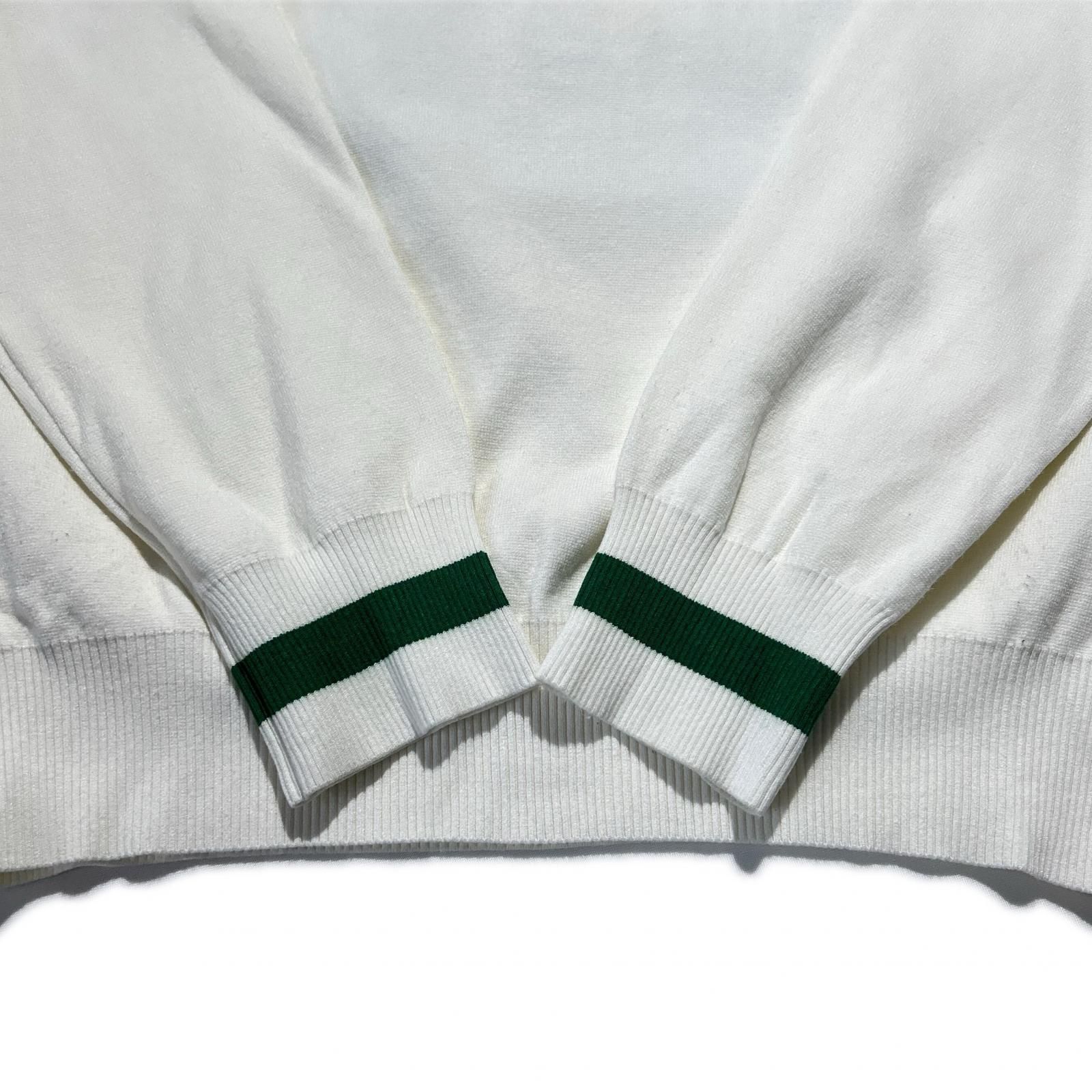 クルーネック 背面裏地付き