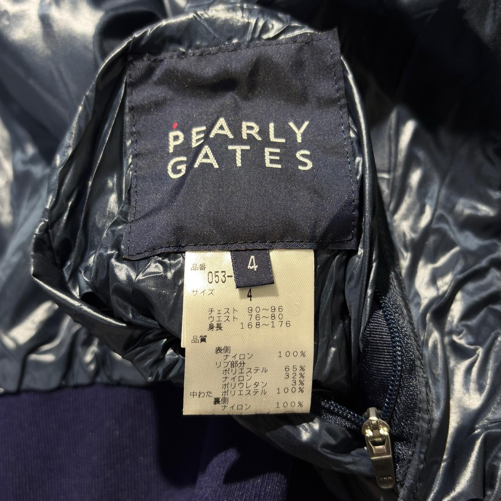 PEARLY GATES ネイビーベスト　サイズ4 パーリーゲイツ ベスト ダウンベスト ネイビー 新品】パーリーゲイツ