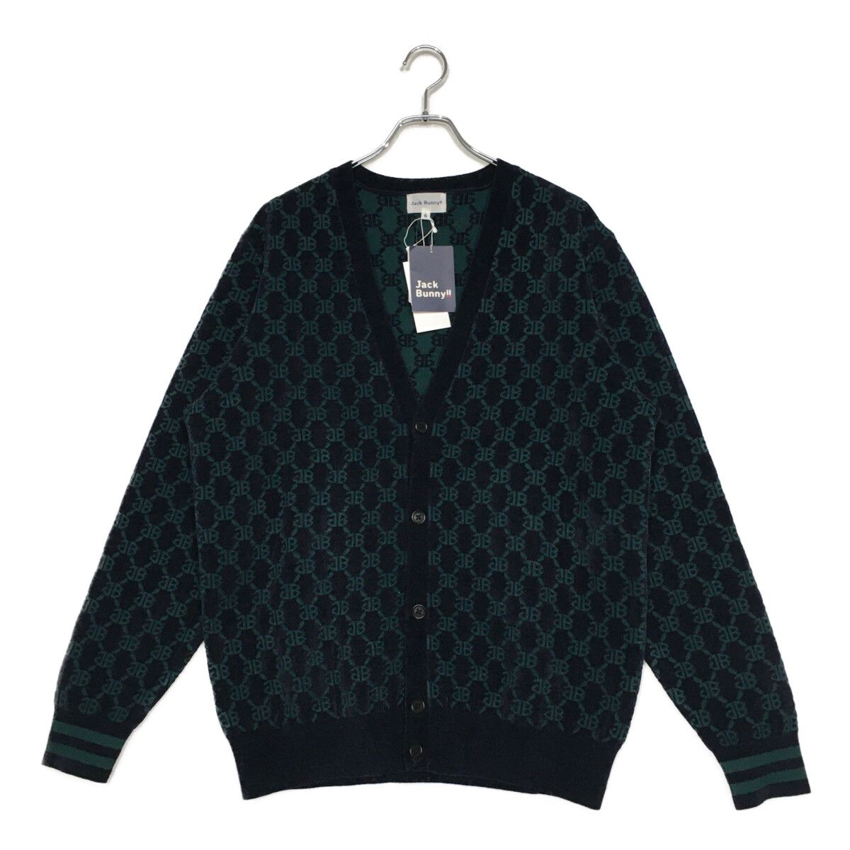 未使用品 メンズ ジャックバニー Jack Bunny!! カーディガン 6(LL) 緑