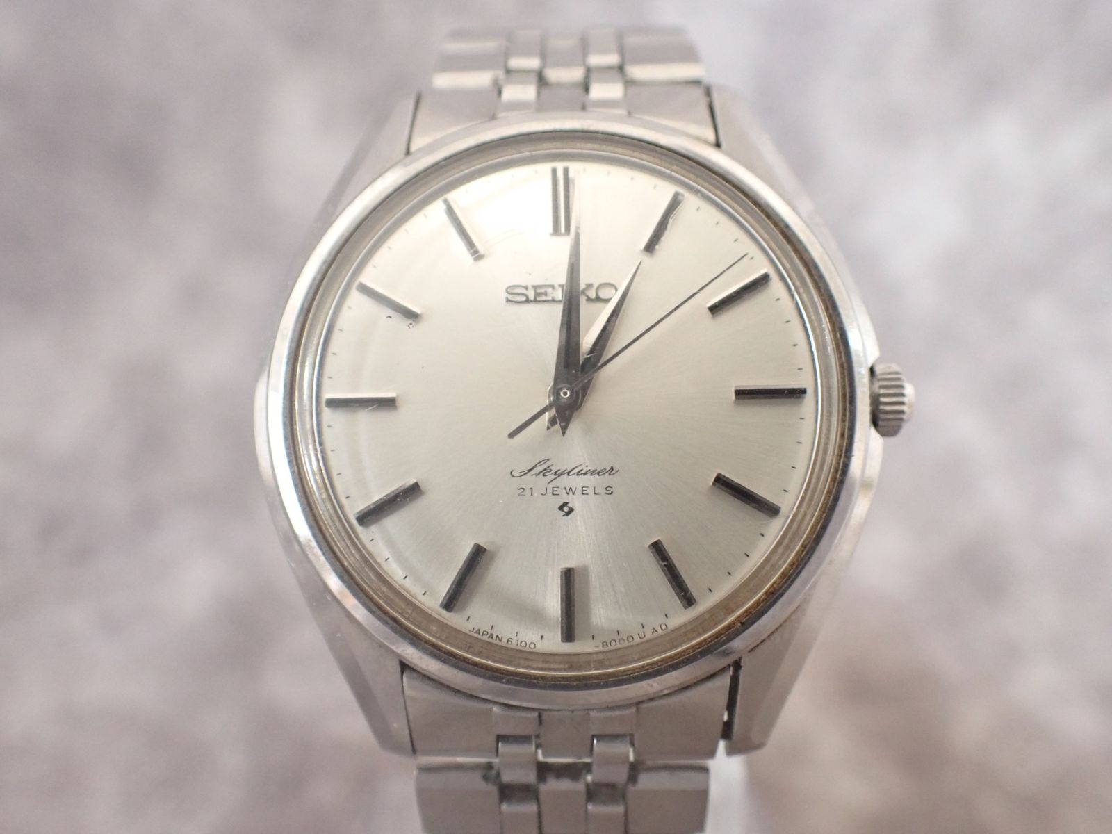 SEIKO セイコー ヴィンテージ スカイライナー 21石 6100 8000 シルバー 手巻き式