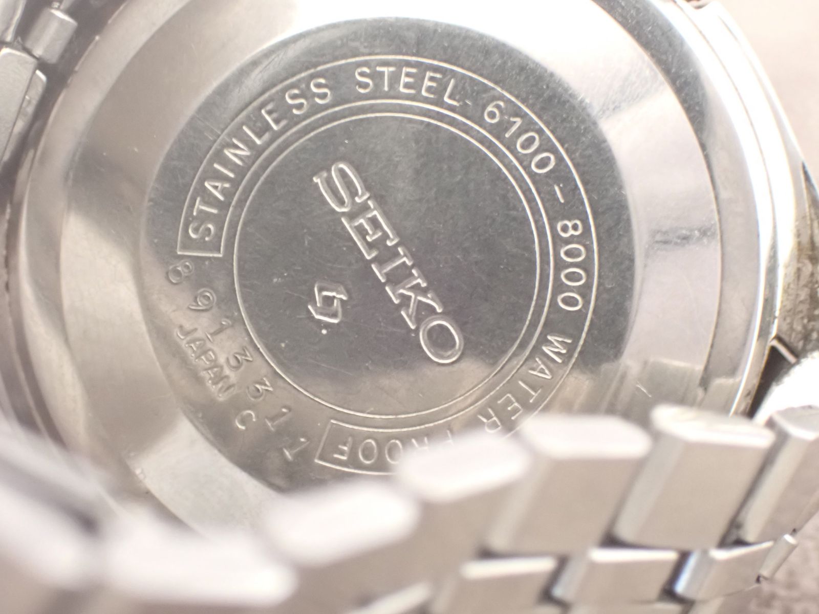  SEIKO セイコー ヴィンテージ スカイライナー 21石 6100 8000 シルバー 手巻き式 腕時計(クォーツ) 腕時計(アナログ)