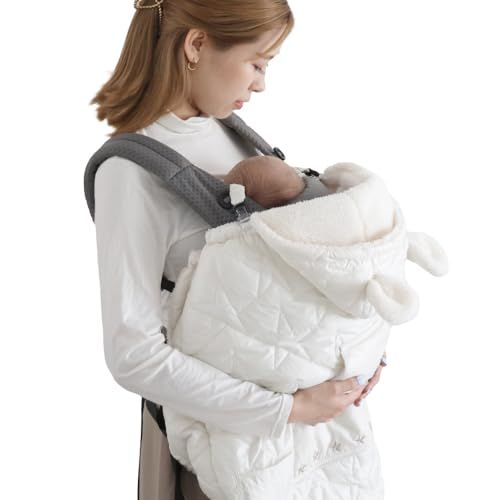 プッパプーポ 防寒ケープ 裏ボア 冬用 抱っこ紐 フットカバー32アイボリー m
