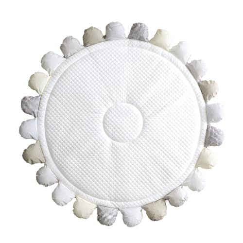 プッパプーポ サニーラグマット フラワー グレー 新生児から対象 お花型のかわいいプレイマット ギフトにぴったりな花束型パッケージ m