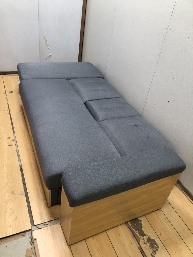 アイリスオーヤマ STSB-2110 ソファベッド 引き出し収納付き スツール