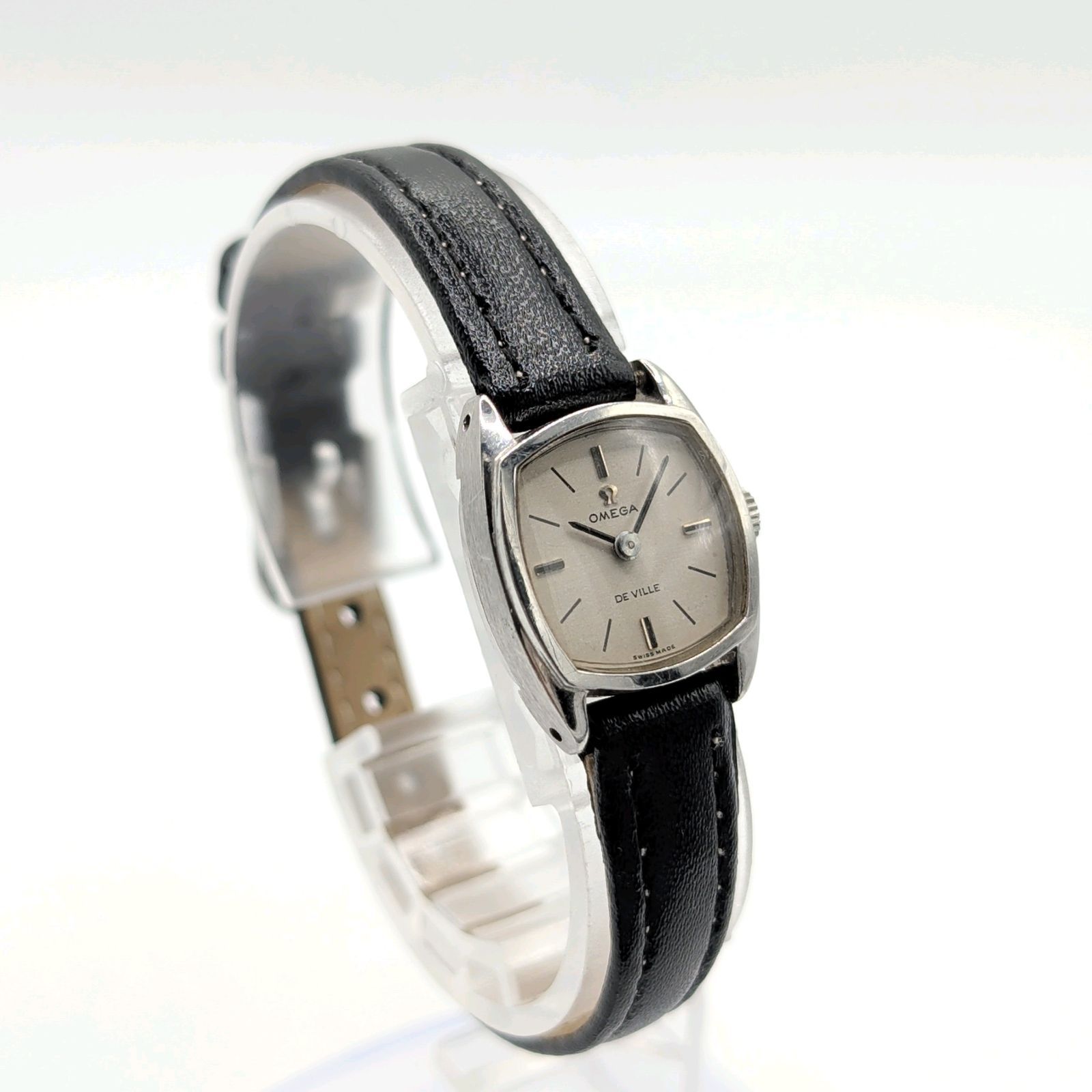 OMEGA DE VILLE Watch Hand-Winding Ladies Square Silver Y2K 00S