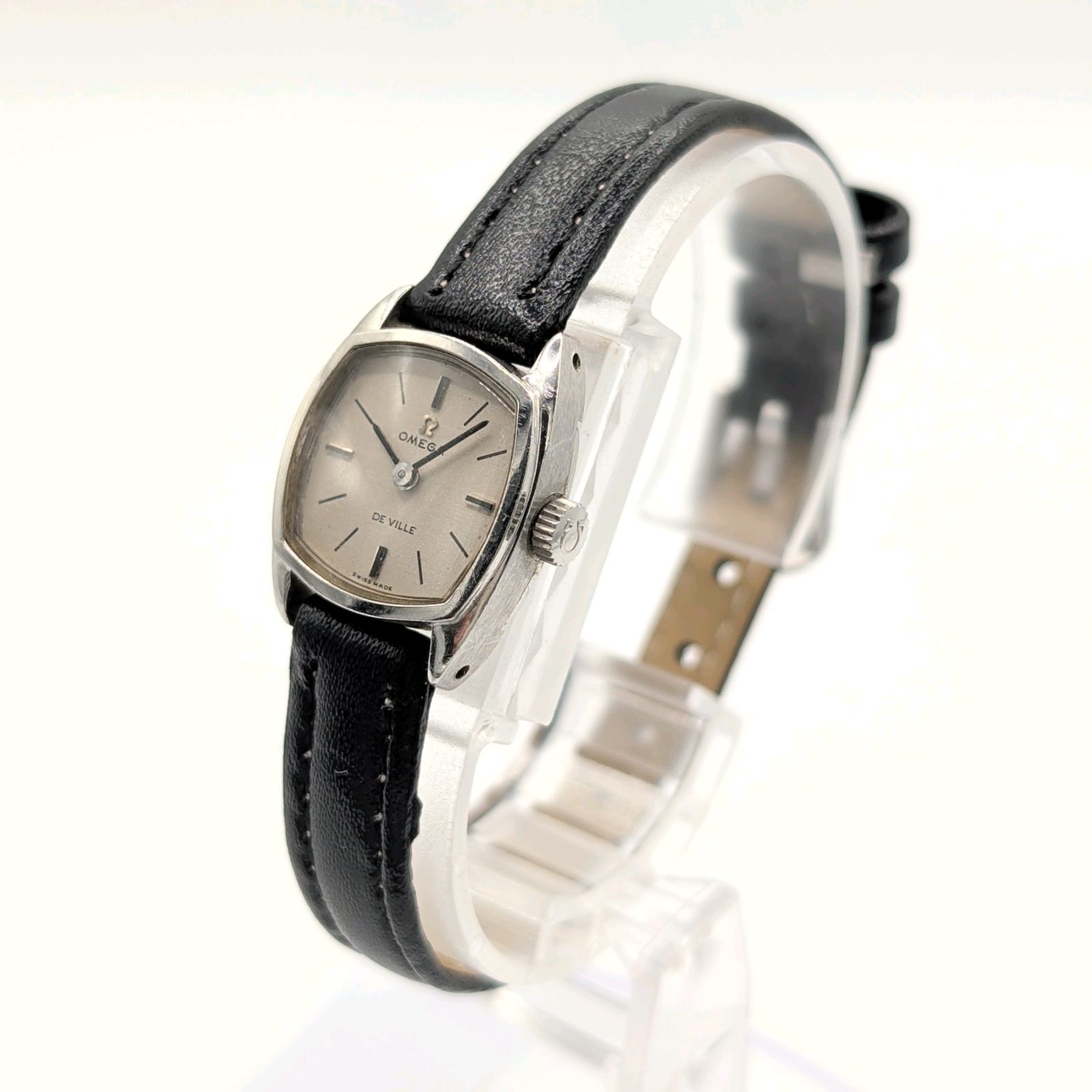 OMEGA DE VILLE Watch Hand-Winding Ladies Square Silver Y2K 00S